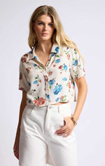 Load image into Gallery viewer, SAGE THE LABEL Pressed Flowers Cropped Shirt
