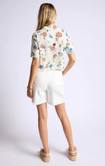 Load image into Gallery viewer, SAGE THE LABEL Pressed Flowers Cropped Shirt
