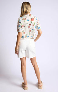 SAGE THE LABEL Pressed Flowers Cropped Shirt