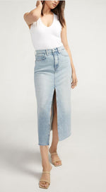 Load image into Gallery viewer, SILVER JEANS Denim Midi Skirt
