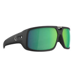 Load image into Gallery viewer, Sunglasses with green lenses and black frame on a white background
