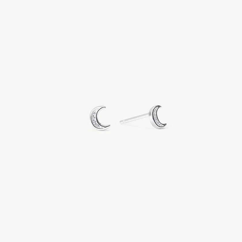 HILLBERG & BERK Mini Lunar Pavé Stud Earrings