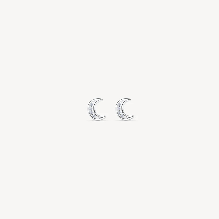 HILLBERG & BERK Mini Lunar Pavé Stud Earrings