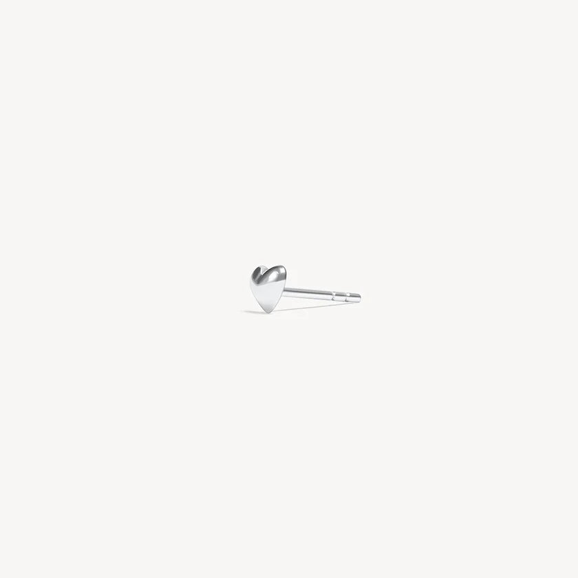 HILLBERG & BERK Mini Metal Heart Stud Earring
