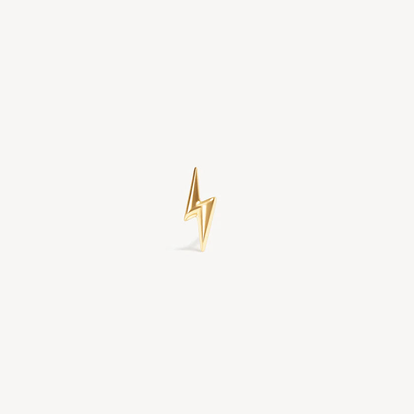 HILLBERG & BERK Mini Metal Lightning Stud Earring