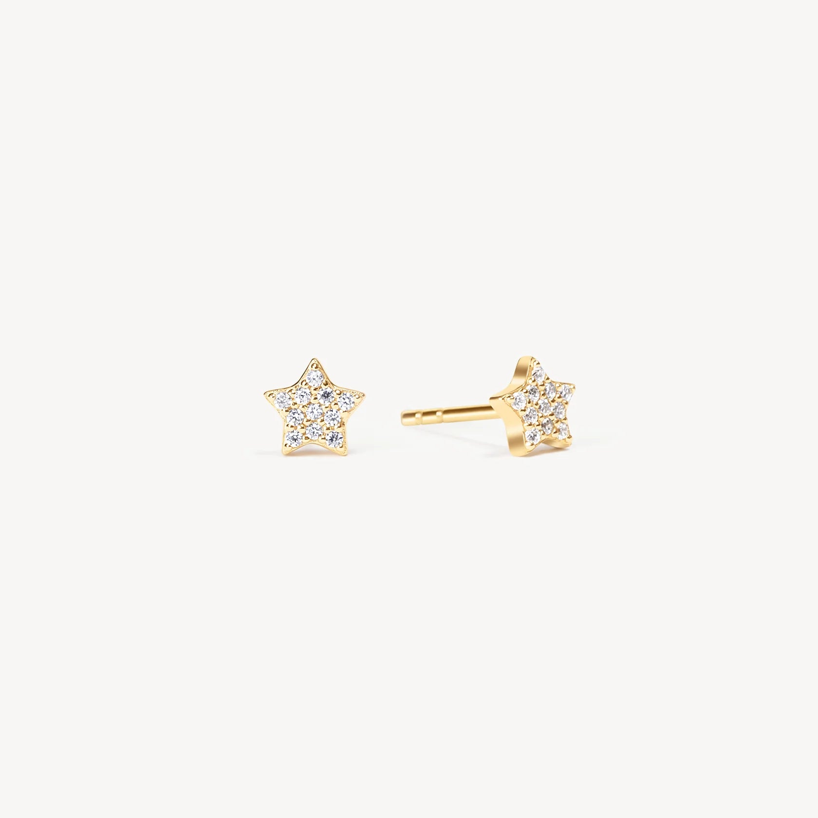 HILLBERG & BERK Mini Pavé Star Stud Earrings