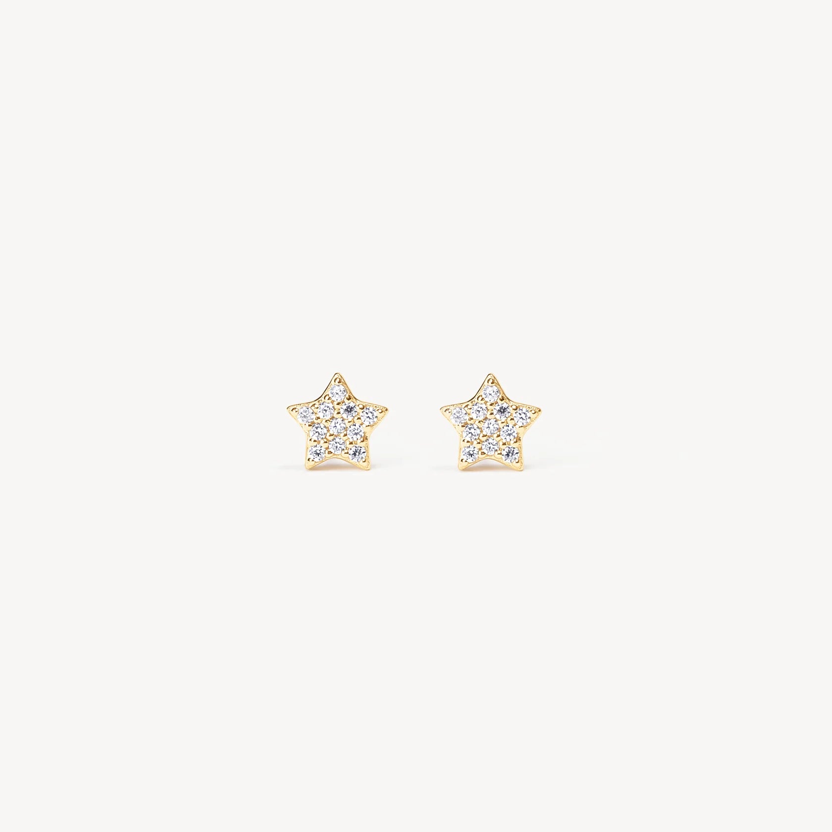 HILLBERG & BERK Mini Pavé Star Stud Earrings