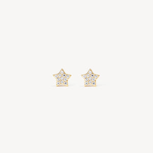 HILLBERG & BERK Mini Pavé Star Stud Earrings