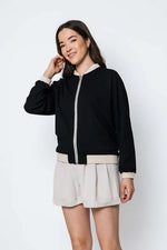 Load image into Gallery viewer, Black bomber jacket
