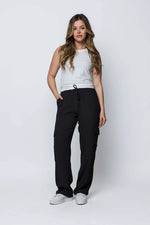Load image into Gallery viewer, Woman's granite cargo pants with adjustable cuffs
