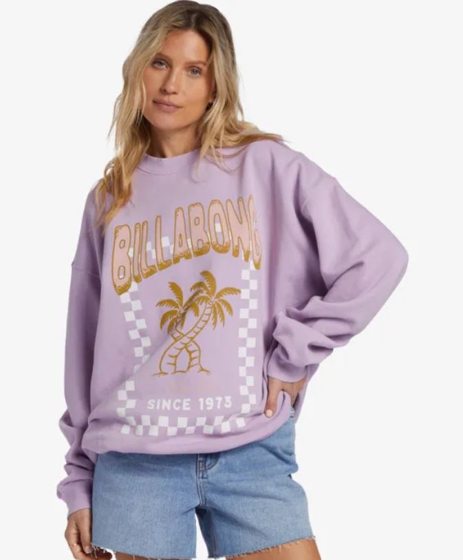 BILLABONG Ride In Oversized Crewneck Sweater