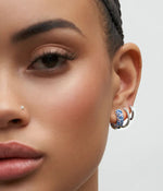Load image into Gallery viewer, HILLBERG &amp; BERK Skye &amp; Chartreuse Sparkle Reversible Hoops — Small
