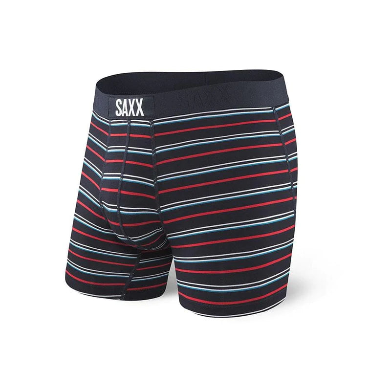 SAXX Vibe Super Soft Boxer Brief-Dark Ink Coast Stripe