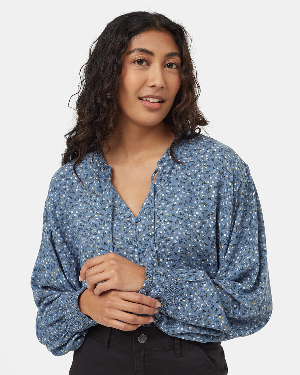 TENTREE EcoWoven Crepe Smocked Blouse