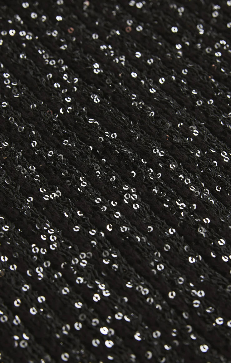 ZSUPPLY La Marca Sequin Black Mini Dress