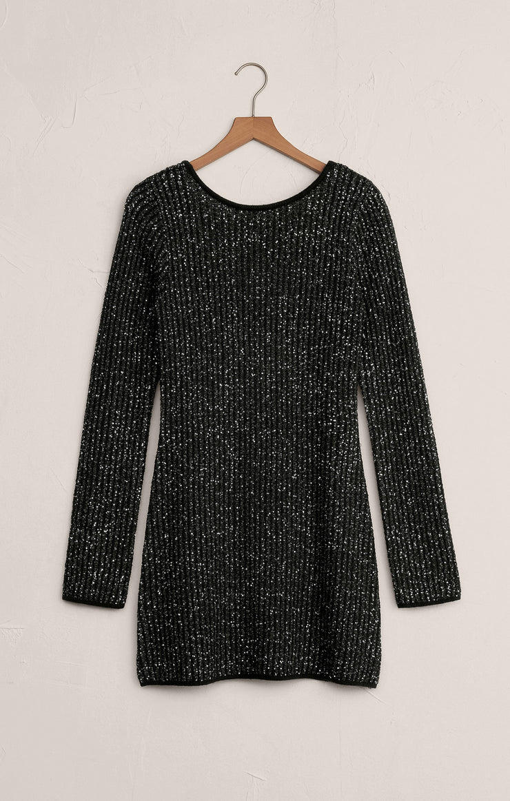 ZSUPPLY La Marca Sequin Black Mini Dress