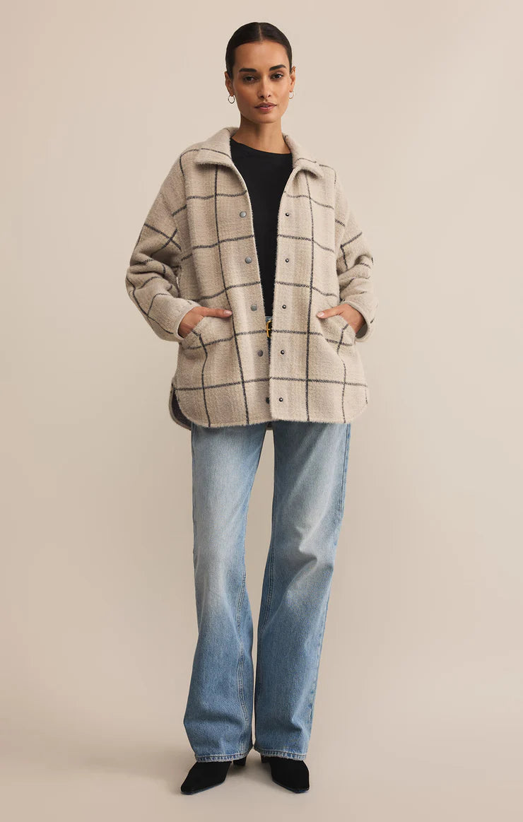 ZSUPPLY Bronx Plaid Sweater Knit Jacket