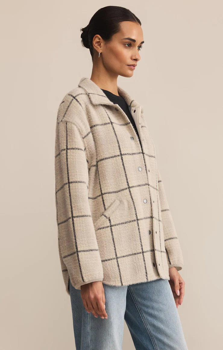 ZSUPPLY Bronx Plaid Sweater Knit Jacket