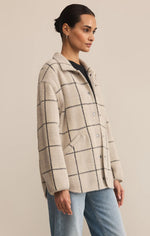 Load image into Gallery viewer, ZSUPPLY Bronx Plaid Sweater Knit Jacket
