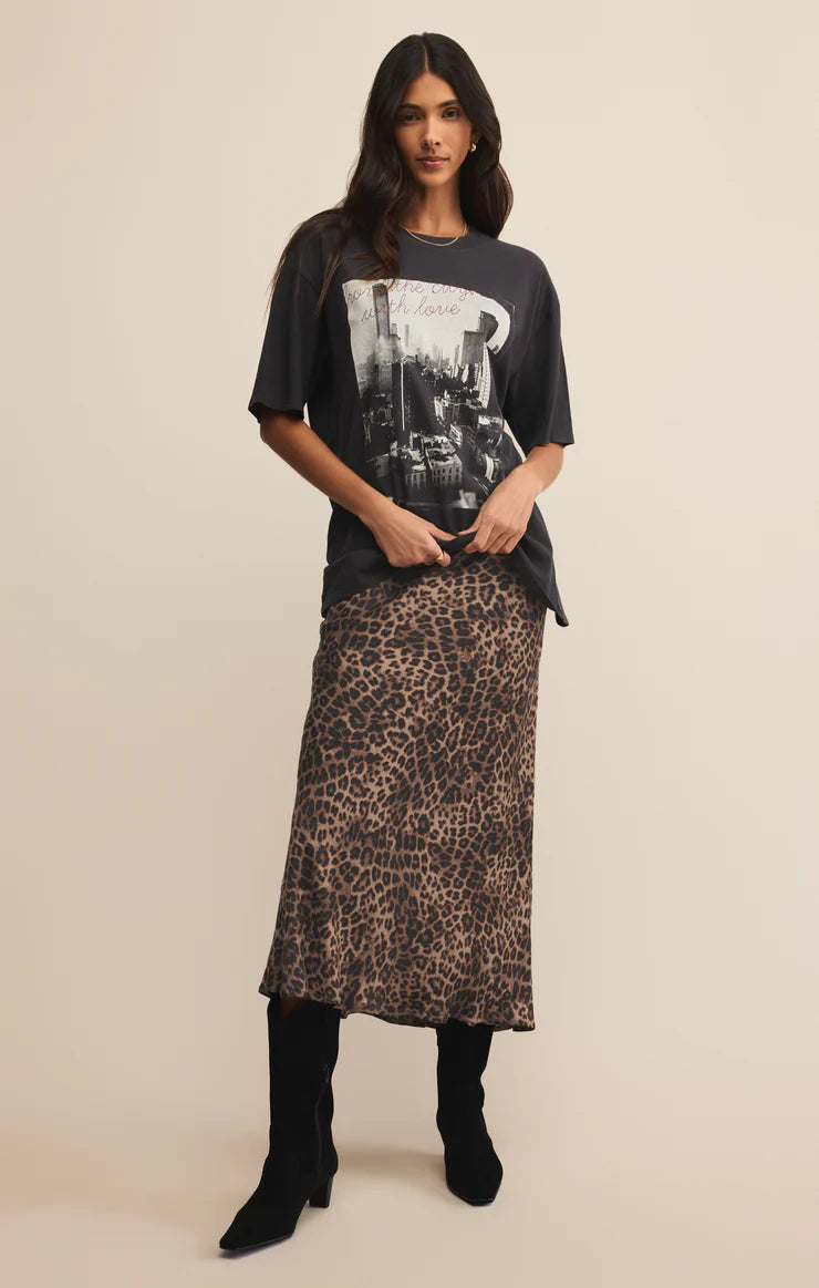 ZSUPPLY Izabel Leopard Skirt