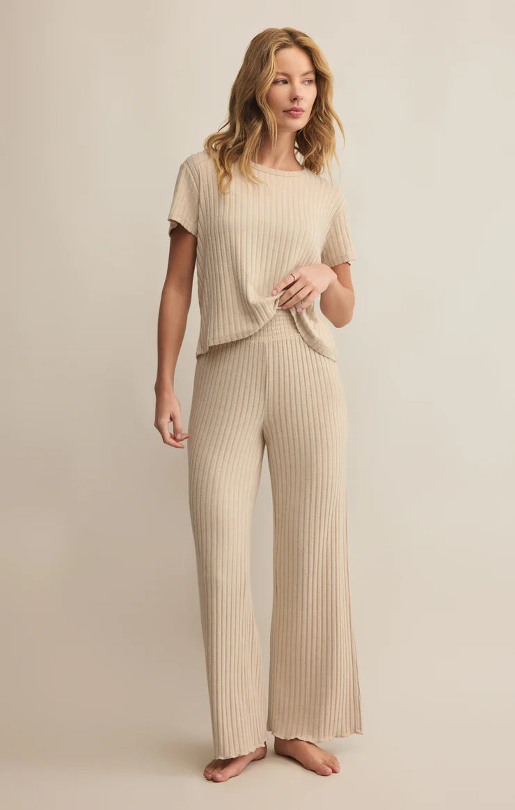 ZSUPPLY Dawn Smocked Silky Rib Pant