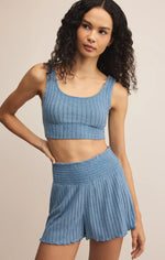 Load image into Gallery viewer, Scoop neck lounge tank bra in blue
