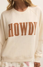 Load image into Gallery viewer, Crewneck sweatshirt with Howdy graphic
