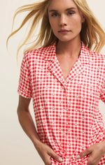 Load image into Gallery viewer, ZSUPPLY Gingham PJ Top
