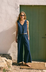 Load image into Gallery viewer, Knit denim pants
