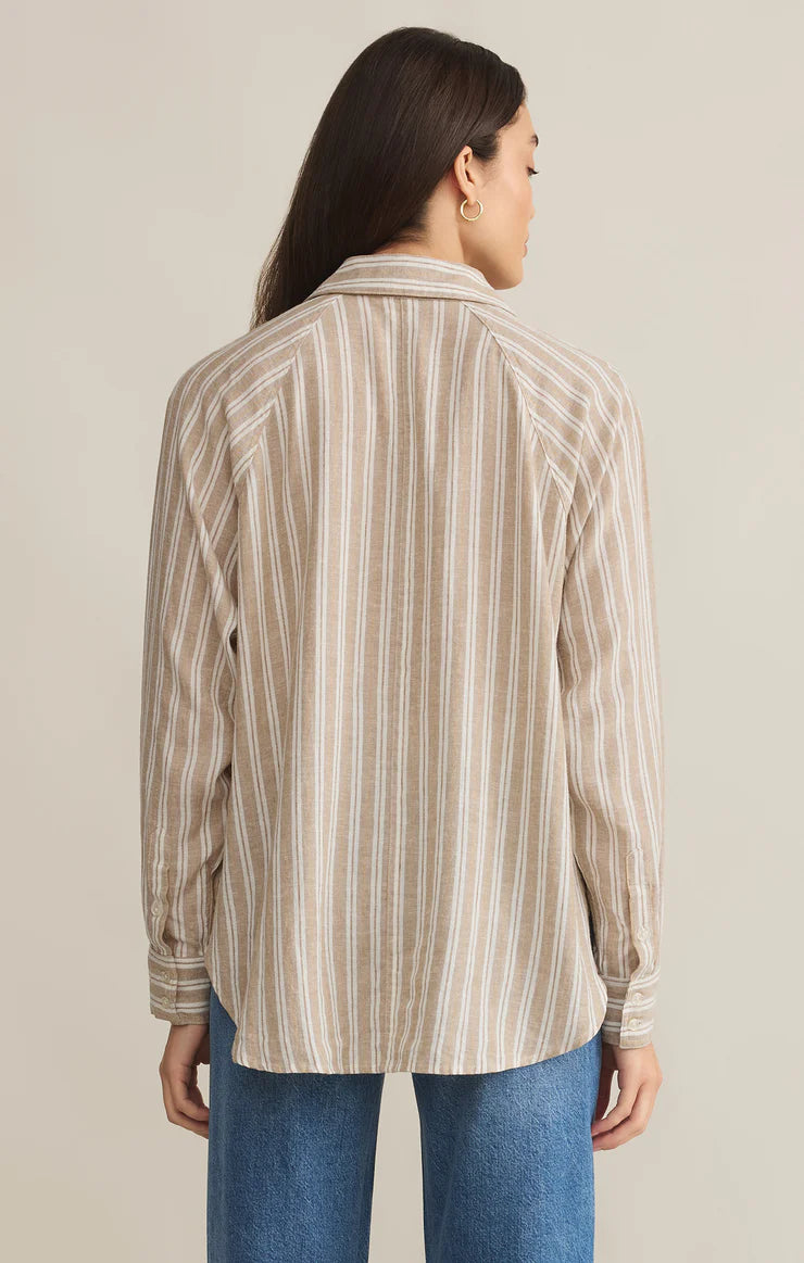 ZSUPPLY The Perfect Linen Stripe Top