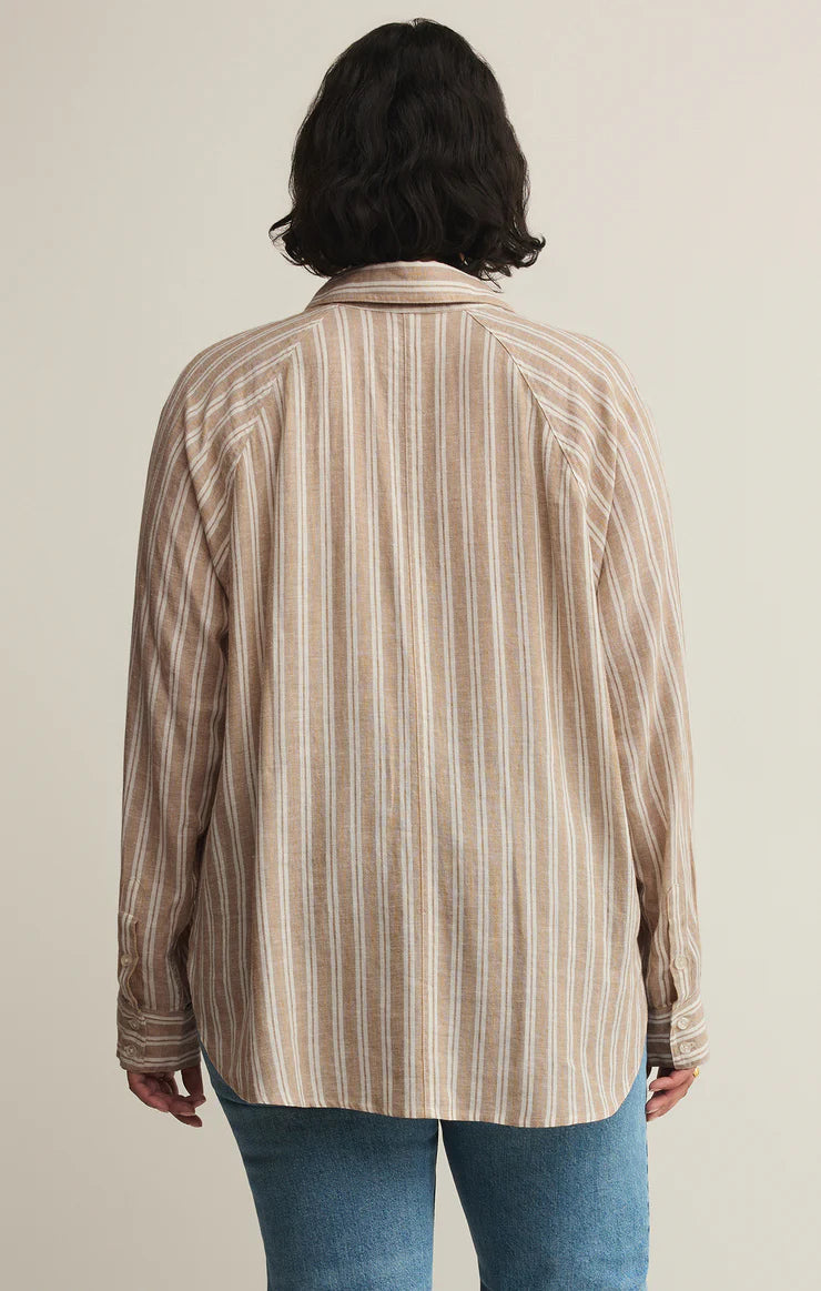 ZSUPPLY The Perfect Linen Stripe Top