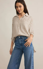 Load image into Gallery viewer, ZSUPPLY The Perfect Linen Stripe Top
