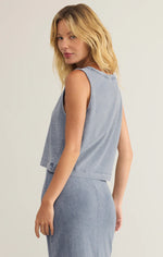 Load image into Gallery viewer, ZSUPPLY Sloane V-Neck Denim Top
