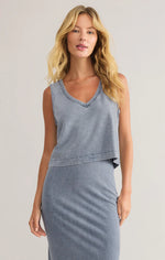 Load image into Gallery viewer, ZSUPPLY Sloane V-Neck Denim Top
