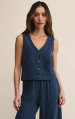Load image into Gallery viewer, ZSUPPLY Solace Jersey Denim Top
