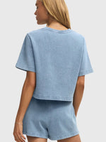 Load image into Gallery viewer, ZSUPPLY Curran Knit Denim Sweatshirt
