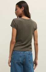 Load image into Gallery viewer, ZSUPPLY Renae Rib Short Sleeve Top
