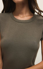Load image into Gallery viewer, ZSUPPLY Renae Rib Short Sleeve Top
