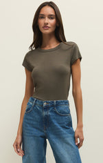 Load image into Gallery viewer, ZSUPPLY Renae Rib Short Sleeve Top
