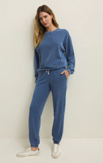 Load image into Gallery viewer, ZSUPPLY Boyfriend Denim Sweatshirt
