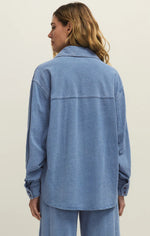 Load image into Gallery viewer, ZSUPPLY Reese Jersey Denim Button Up
