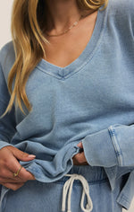 Load image into Gallery viewer, ZSUPPLY Delphine Knit Denim Sweatshirt
