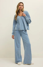 Load image into Gallery viewer, ZSUPPLY Delphine Knit Denim Sweatshirt
