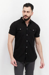 SILVER JEANS Men's Short Sleeve Western Shirt