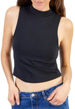 Load image into Gallery viewer, SILVER JEANS Ladies Mock Neck Sleeveless Knit Top
