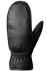 Black leather ladies mittens on a transparent background