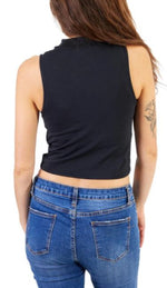 Load image into Gallery viewer, SILVER JEANS Ladies Mock Neck Sleeveless Knit Top
