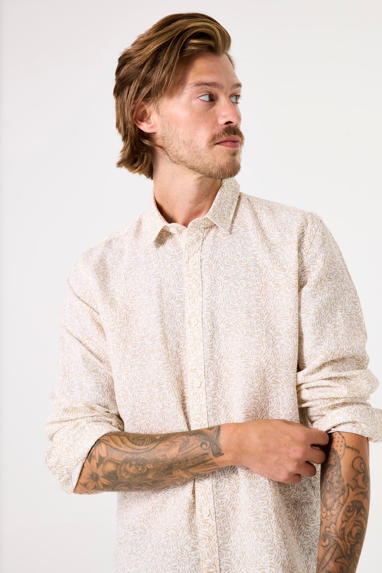 GARCIA Printed Button Down Shirt