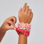 Load image into Gallery viewer, KITSCH Ruched Satin Scrunchies 5pc Set
