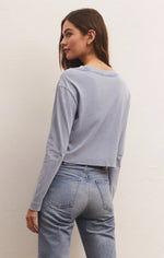 Load image into Gallery viewer, ZSUPPLY Sloane Knit Denim Long-Sleeve Top
